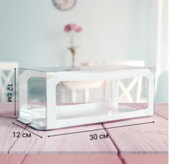 Коробка для рулета "сердечки" 300*120*120 мм