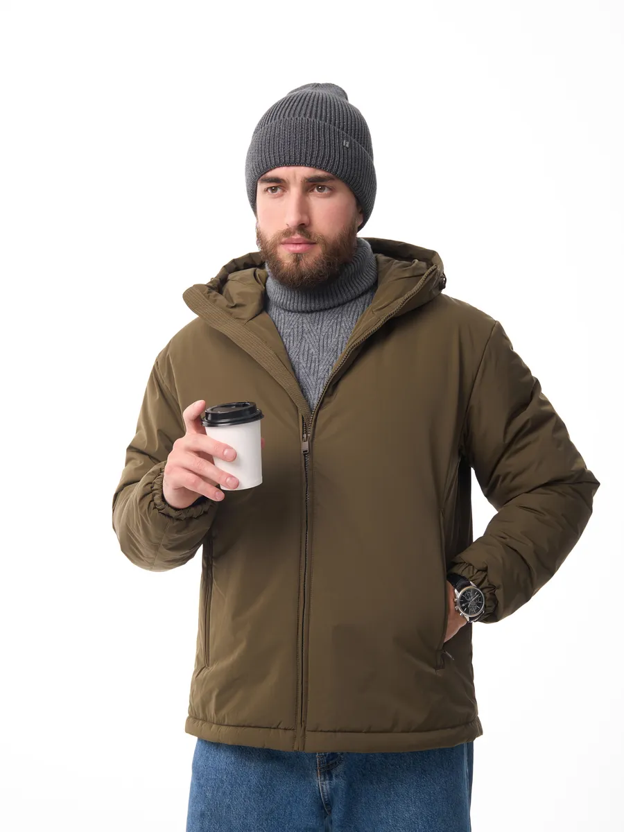 Шапка зимняя на флисе вязаная осень