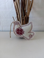 Голубок-орнамент. Подвеска из фетра NYF-261125-Midi