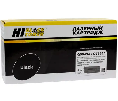 Картридж Hi-Black (HB-Q5949A/Q7553A) для HP LJ 1160/1320/P2015, Canon 715, Универс, 3,5K