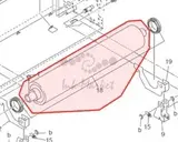 56UAR7B000/56UA5280, Вал прижимной (резиновый) KM BH Pro 1050, Original