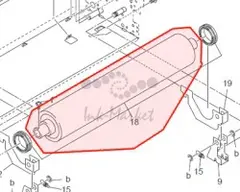 56UAR7B000/56UA5280, Вал прижимной (резиновый) KM BH Pro 1050, Original