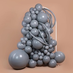 Шар S ШДМ 260/ 5*150 см, Пастель, Холодный графит (082), 50 шт.