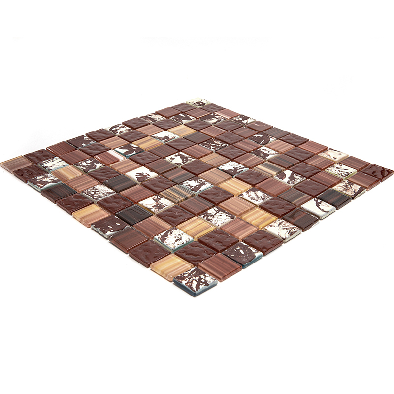 MSD-036 Мозаика из стекло агломерат Natural Madras коричневый квадрат