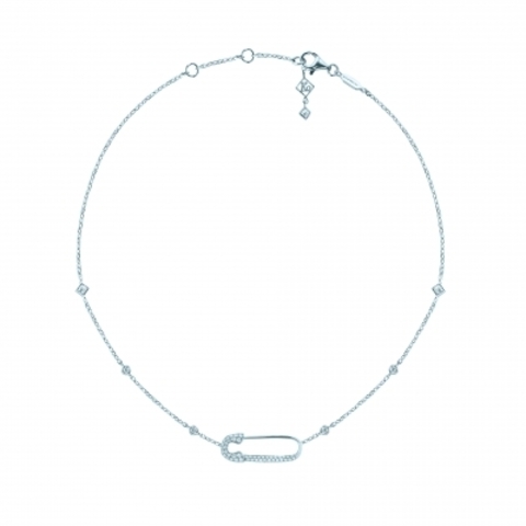 85206 - Колье из серебра с подвеской булавка в стиле KO Jewelry