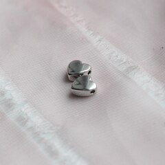 Подвеска спейсер Сердце 8 мм, родий, П285