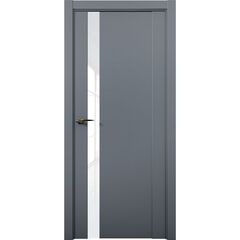 Купить Межкомнатная дверь эмалит Co 7 Кобальт антрацит стекло белый лак