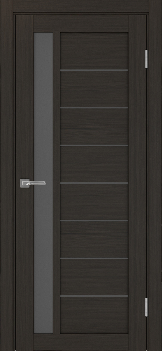 Дверь межкомнатная Оптима Порте Турин 554.21, цвет венге, экошпон, стекло графит