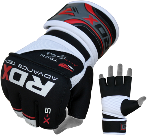 Быстрые бинты RDX Gel MMA Grappling Gloves X5 Black/Red