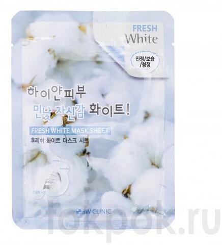 Тканевая маска для лица 3W Clinic Fresh White Mask Sheet, 23 гр