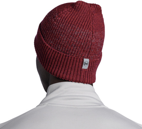 Картинка шапка Buff Hat Merino Active Solid Garnet - 3