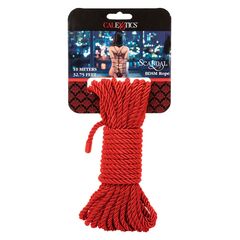 Красная мягкая веревка для бондажа BDSM Rope 32.75 - 10 м. - 