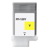 Совместимый картридж PFI-120Y для Canon imagePROGRAF TM-200, TM-205, TM-300, TM-305, TM-250, TM-250, TM-350, TM-355 Yellow AQUAMARINE
