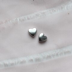 Подвеска спейсер Сердце 8 мм, родий, П285