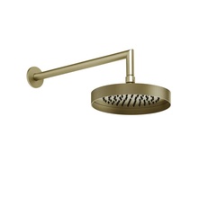 Gessi Ingranaggio 63548#727 Верхний душ для настенного крепления, поворотная с шарниром Brushed Brass PVD фото