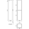 Sancos PUR35W Шкаф-пенал  Urban 350x300х1600 мм, подвесной, две дверцы с доводчиками, расположение петель R/L, белый глянец