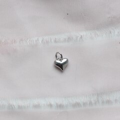 Подвеска Сердце 8 мм, родий П252