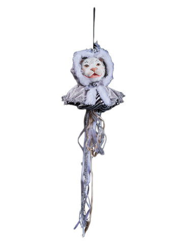 Елочная игрушка Тигр 15х30см ChristmasDeLuxe серый