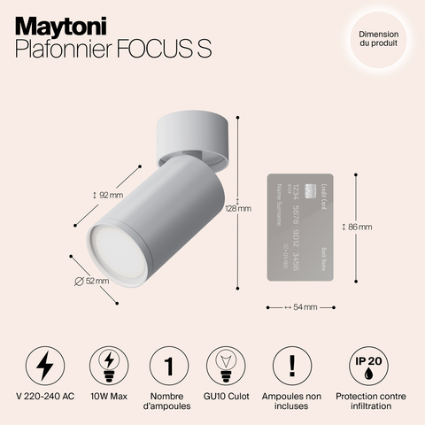 Потолочный светильник Maytoni Focus s C050CL-U-1W