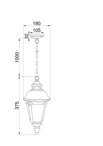 Подвесной светильник Outdoor Goiri O029PL-01BZ