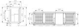 фото 3 Стол барный POLUS T57 M3-1 9006-19 корпус серый, без борта, планка (BAR-360) на profcook.ru