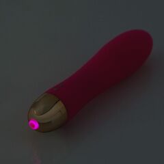 Розовый гладкий вибратор Massage Wand - 14 см. - 