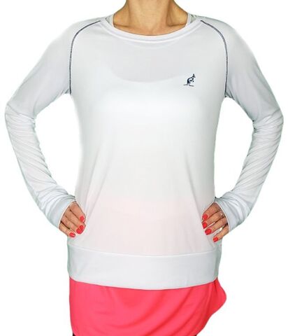 Женская теннисная футболкаAustralian Ace T-Shirt Long Sleeves - bianco