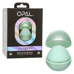 Зеленый вибромассажер Opal Ripple Massager - 