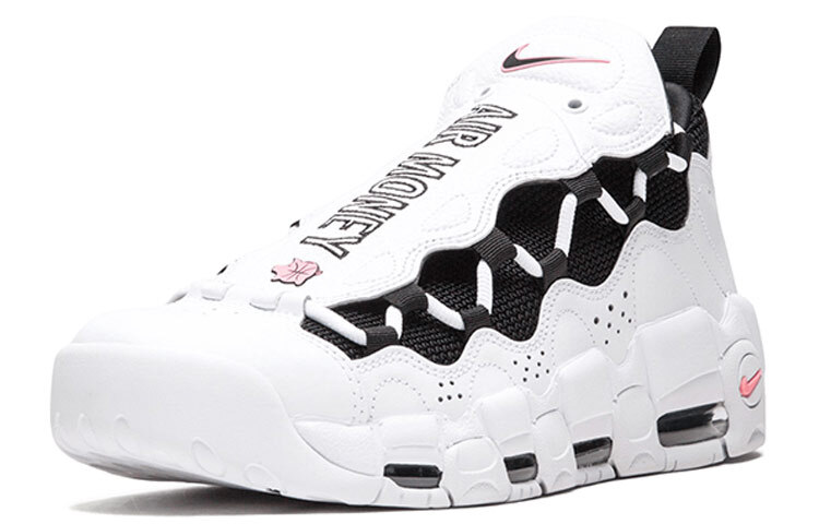 Nike Air More Money White Black Coral Chalk Hyper Sneakers