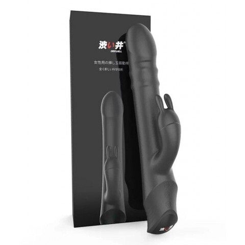 Вибратор, ротатор, пульсатор - DryWell Rabbit Vibrator, чёрный