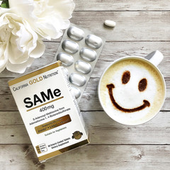 California Gold Nutrition, SAM-e, предпочтительная форма бутандисульфоната, 400 мг, 60 таблеток, покрытых кишечнорастворимой оболочкой