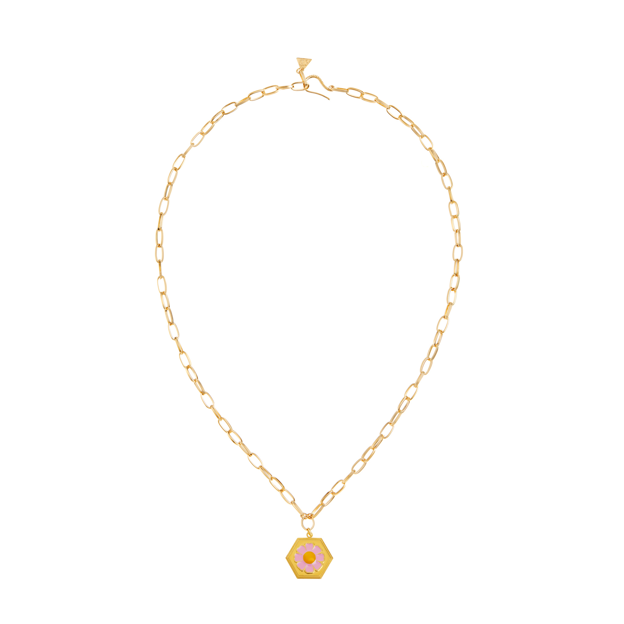 WILHELMINA GARCIA Колье Gold Pink Daisy Necklace luv aj колье daisy ballier chain necklace – gold