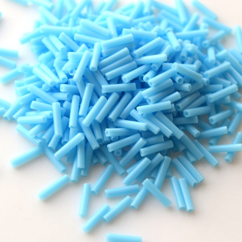 SLB-0413 Стеклярус тонкий 6мм Миюки/Miyuki Slender bugles Opaque Turquoise Blue