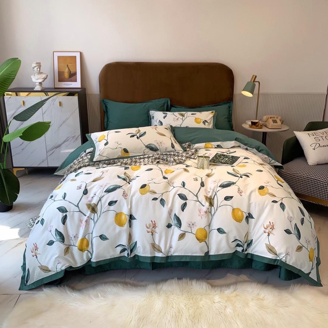 ZEPHYR HOME Постельное белье на двуспалку Египетский хлопок 60s Лимоны