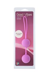 Розовые вагинальные шарики на силиконовой связке GOOD VIBES THE PERFECT BALLS PINK - 