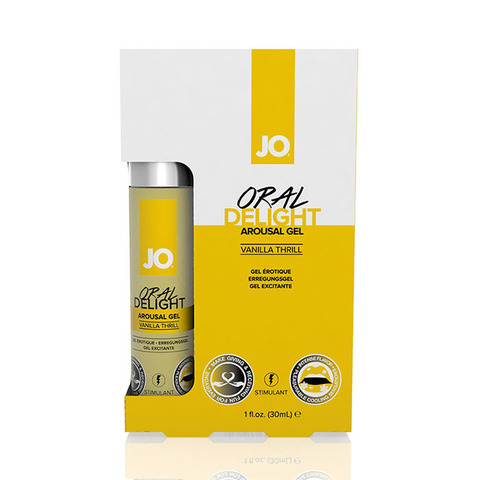 JO Oral Delight Vanilla Thrill Стимулирующий гель для оральных ласк с десенсибилизацией ванильный