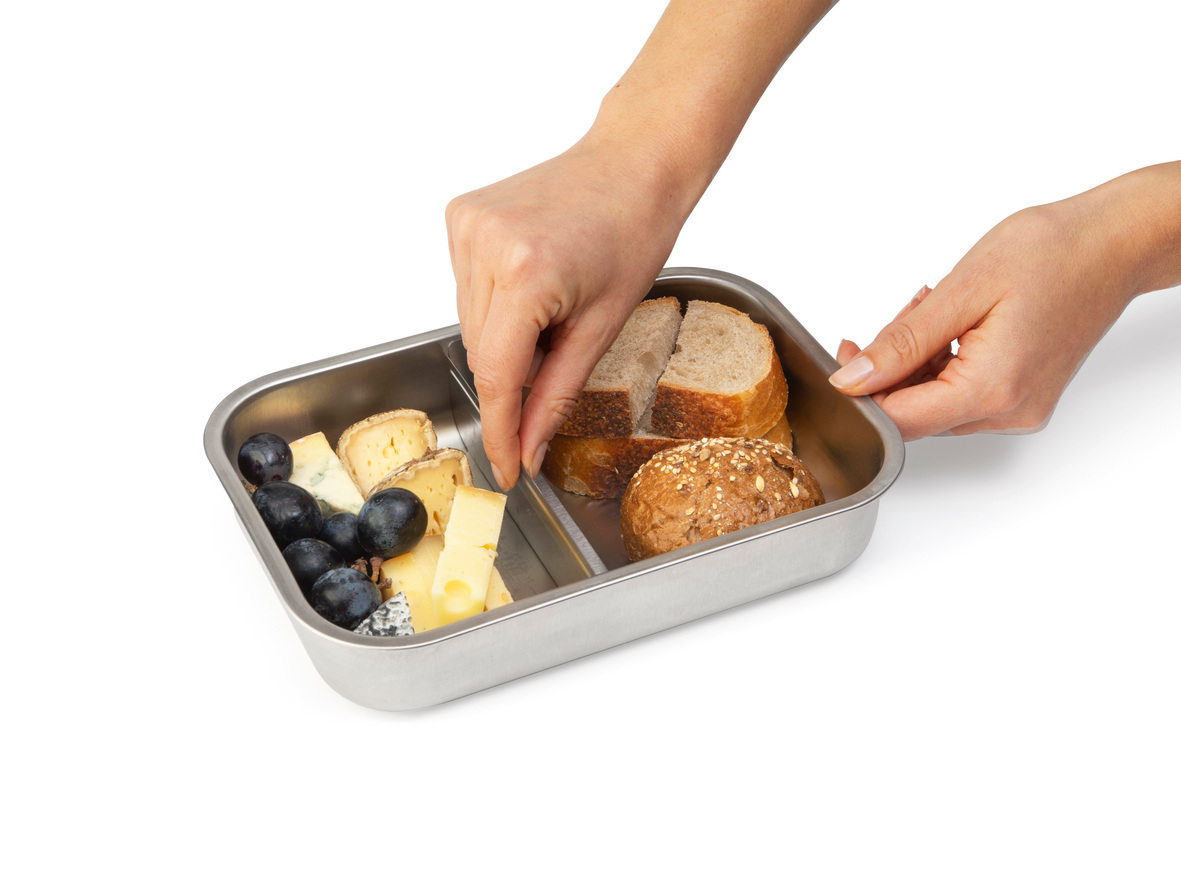 Ланчбокс Make & Take (2 л), большой, матовая нержавеющая сталь, арт. 203800 - фото 8