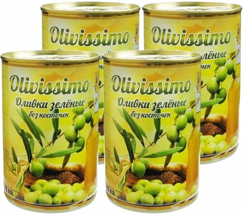 Оливки OLIVISSIMO зеленые б/к 280 г/320 мл ж/б ИСПАНИЯ