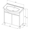 Aquanet 274170 Тумба Донна 80 цв.бел.дуб/белый (Yalaier) (274170)