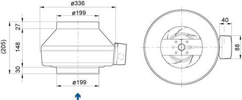 Канальный вентилятор Systemair K 200 M Sileo