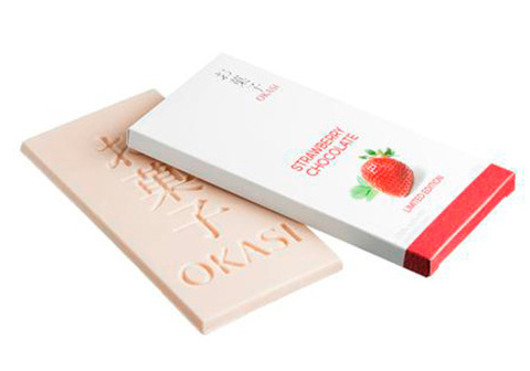 Шоколад с клубникой Okasi, 80г