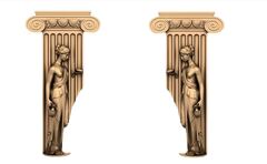 Силиконовый молд № 587 накладки зеркальные Афины