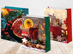 Пакет подарочный S вертикальный, Вкусный Новый год, МИКС, 18*23*10 см (Д*В*Ш), 1 шт.