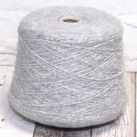 Вспушенная альпака на хлопке LANIFICIO DEL OLIVO HORUS 230 серо-белый