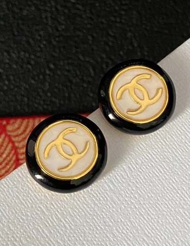 56165- Серьги-пусеты круглые CHANEL