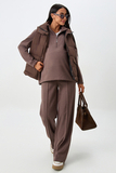 Костюм для беременных и кормящих 19194 тёмно-коричневый меланж