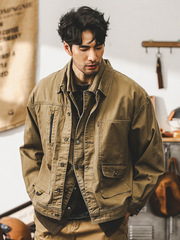 Американский стиль ретро многокарманная мужская ветровка-пиджак весенний и осенний сезон