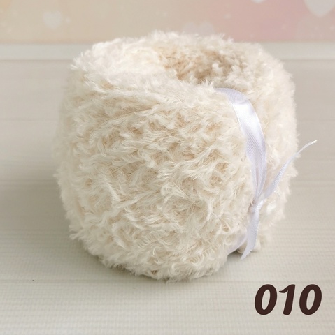 Пряжа Тедди с эффектом Букле, 010 Молочный