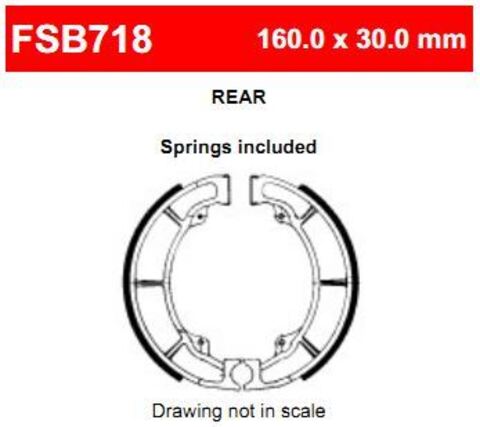 FSB718 Тормозные колодки барабанные MOTO, коробка 2 шт