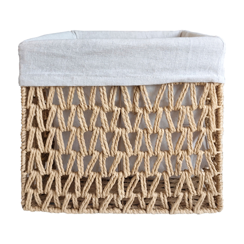 Корзина плетёная Lofsen, 30х30х30 см, натуральный бежевый, полипропилен